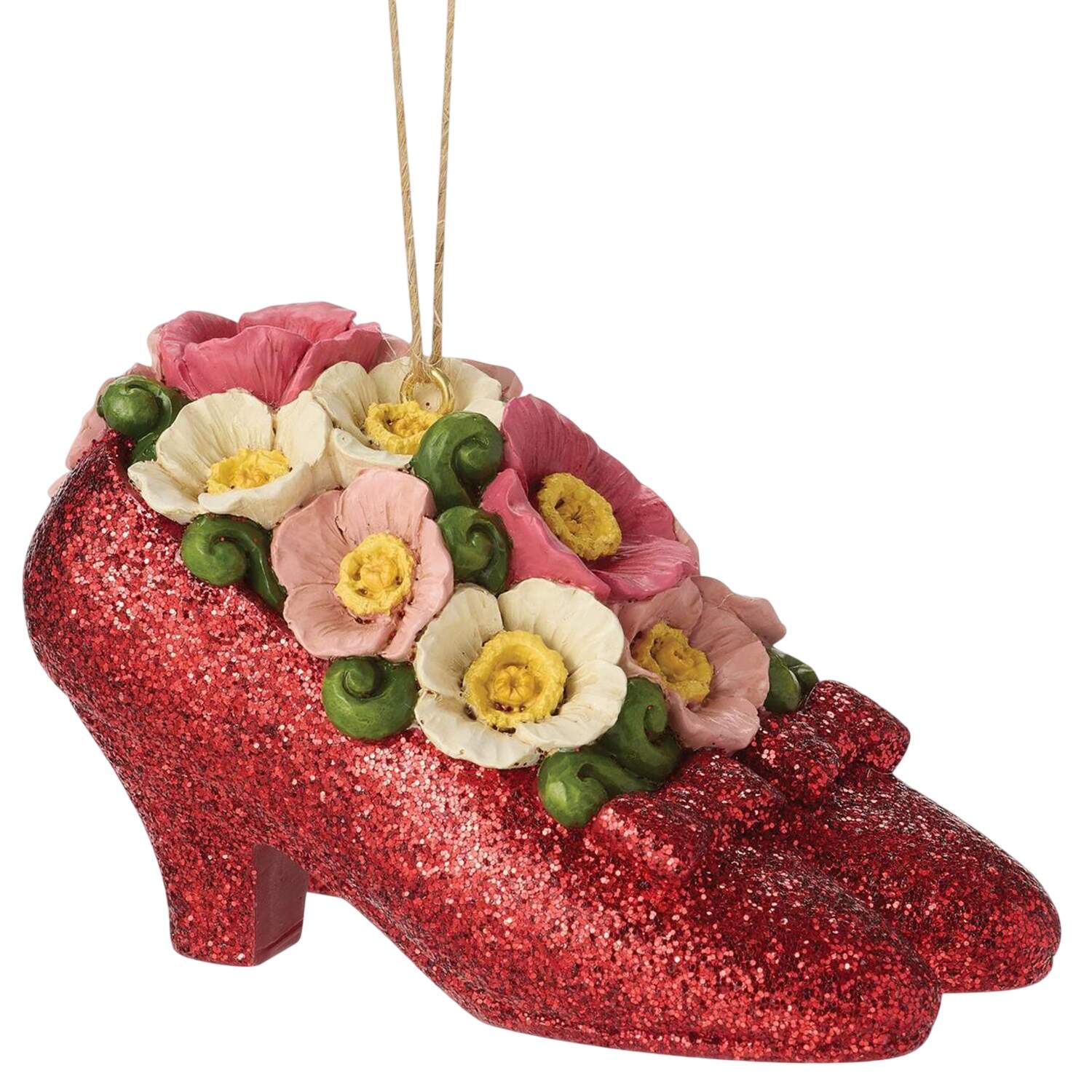 Wizard of Oz Ornaments Ruby Slippers With Poppies - Boxed by Jim Shore-1