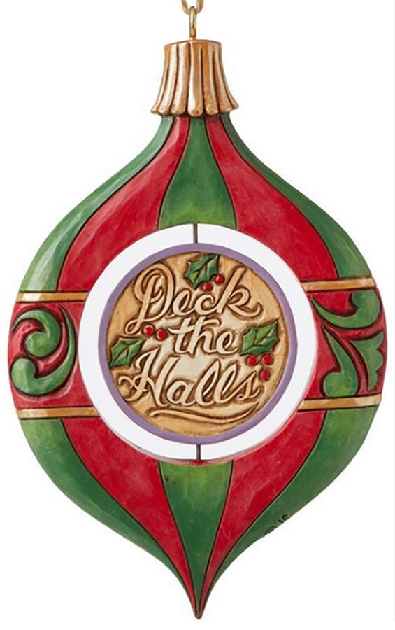 Annual Rotating Ornament Ornament-Deck The Halls - No Box Nb2021 by Jim Shore-1