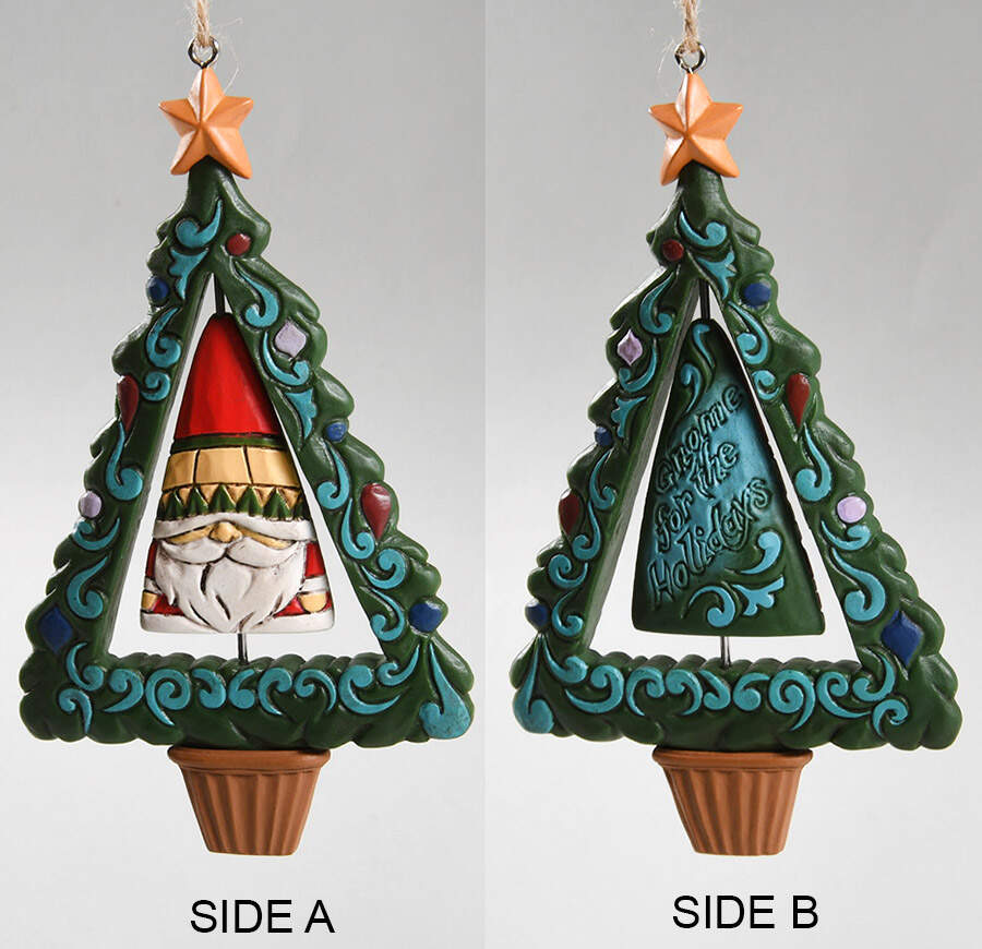 Annual Rotating Ornament Gnome For The Holidays - No Box Nb2022 by Jim Shore-1