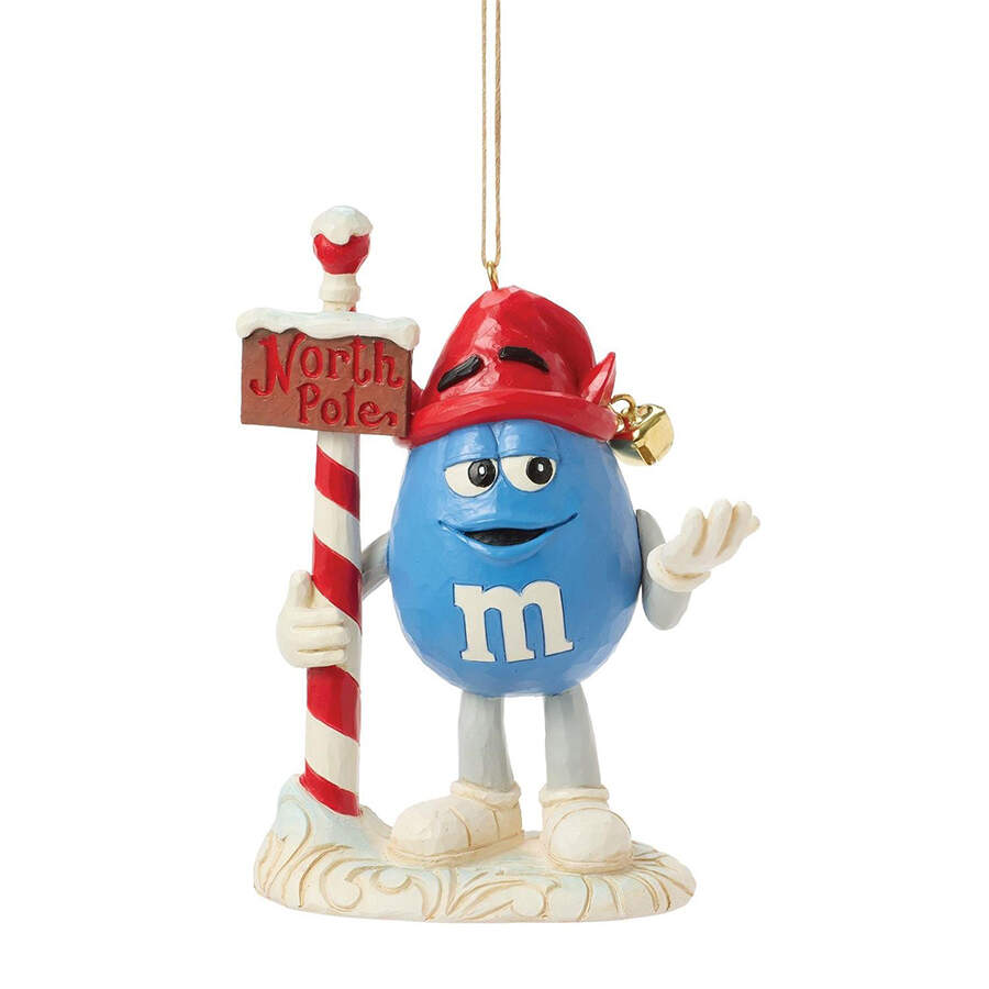 M&M's Christmas Blue Elf Ornament - Boxed by Jim Shore-1