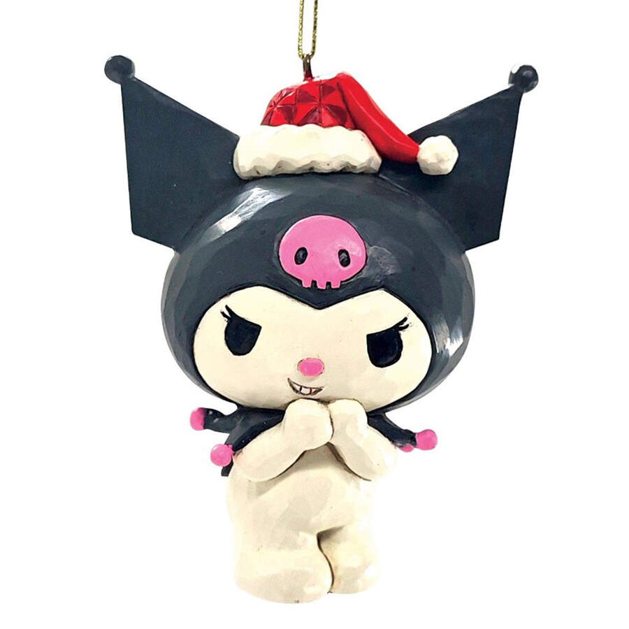 Hello Kitty-Sanrio Ornaments Kuromi With Santa Hat - No Box by Jim Shore-1