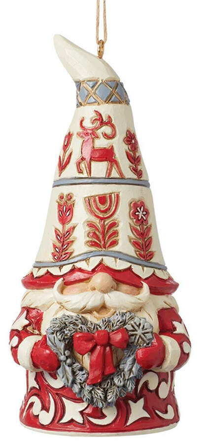 Nordic Noel Ornaments Gnome With Heart - Boxed by Jim Shore-1