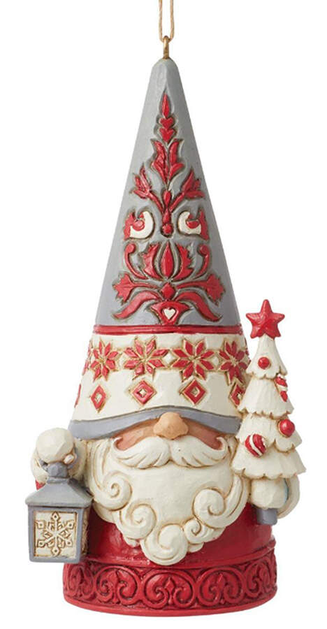 Nordic Noel Ornaments Gnome With Tree - No Box by Jim Shore-1