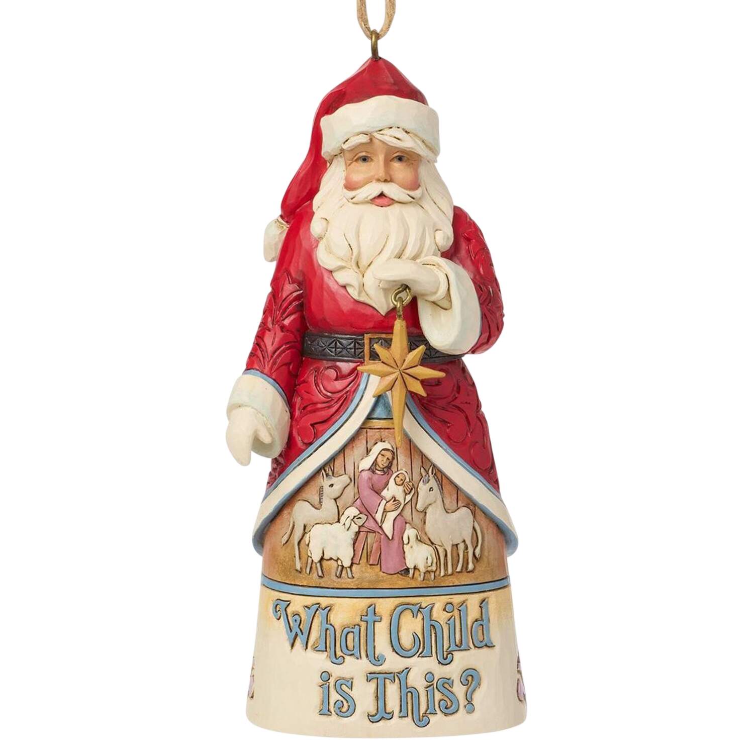 Christmas Song Santa Ornaments What Child Is This - Boxed by Jim Shore-1