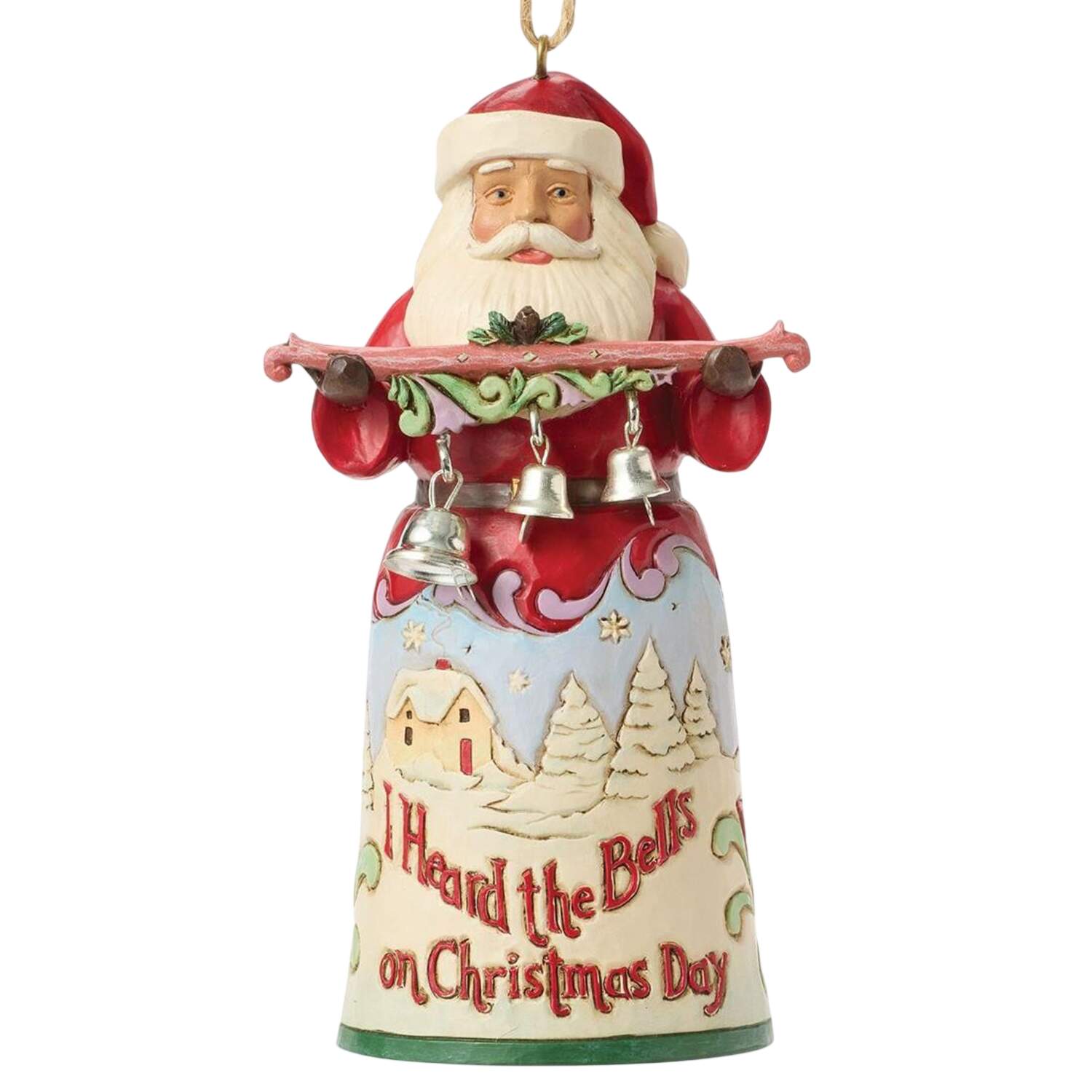 Christmas Song Santa Ornaments I Heard The Bells - Boxed by Jim Shore-1