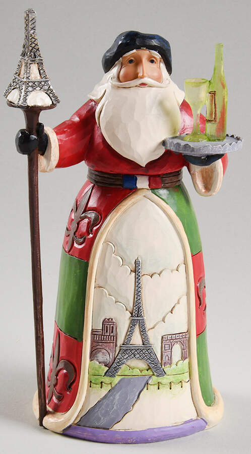 Santas Around the World French-Bonjour & Merry Christmas - Boxed by Jim Shore-1