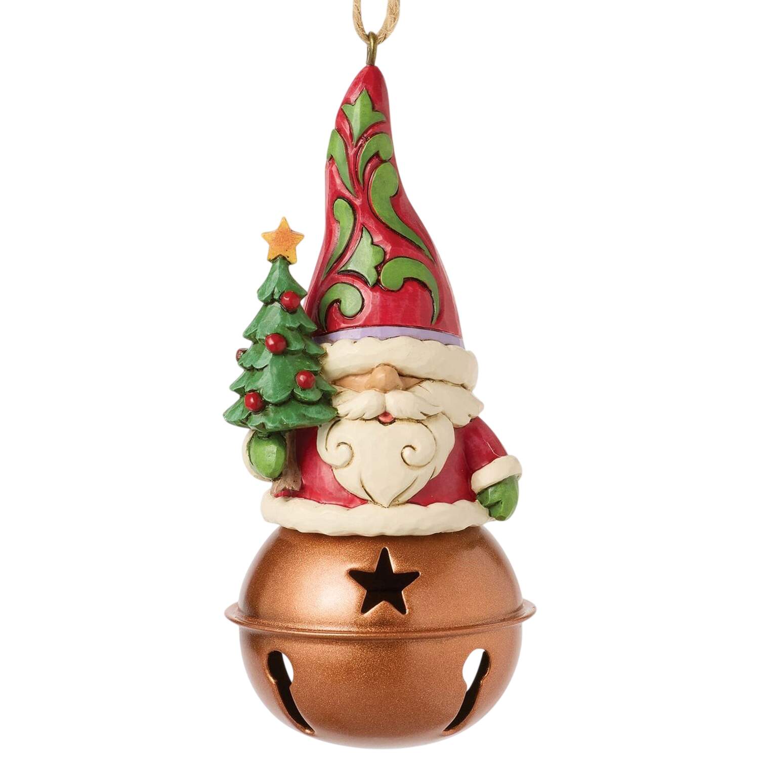 Holiday Gnome Ornaments Gnome On Bell - No Box by Jim Shore-1