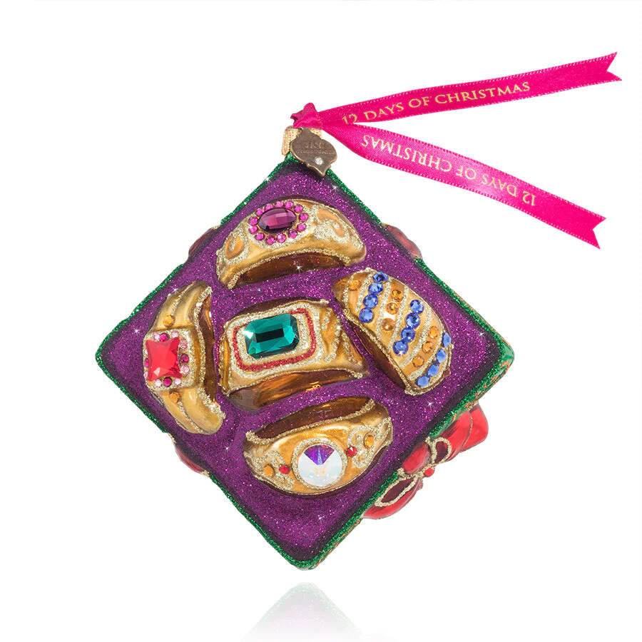 Twelve Days of Christmas Five Golden Rings - Boxed by Jay Strongwater-1