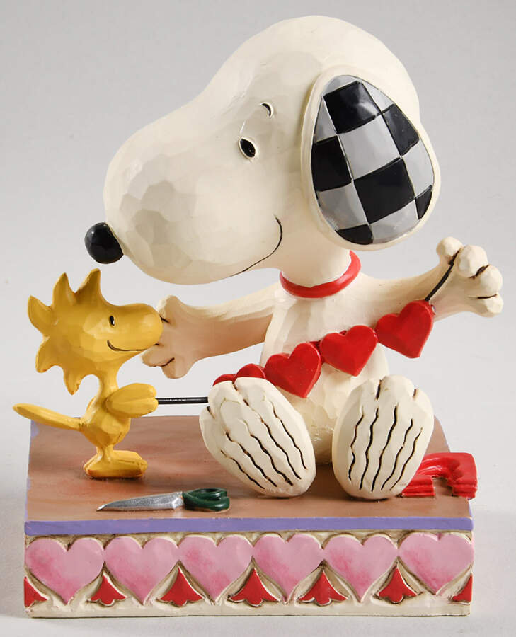 Peanuts Valentines Stringing Hearts - No Box by Jim Shore-1