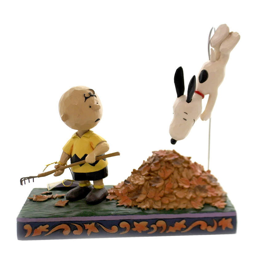 Peanuts Thanksgiving Jumping Into Fall - No Box by Jim Shore-1