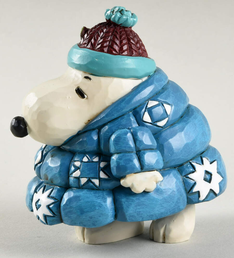Snoopy Miniatures Snoopy Puffer Jacket - Boxed by Jim Shore-1