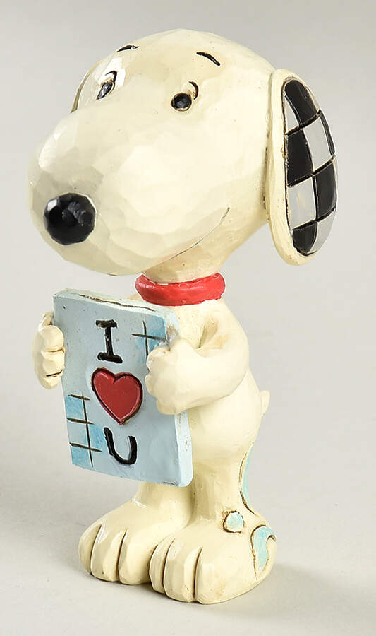 Snoopy Miniatures Snoopy With Love Sign - No Box by Jim Shore-1