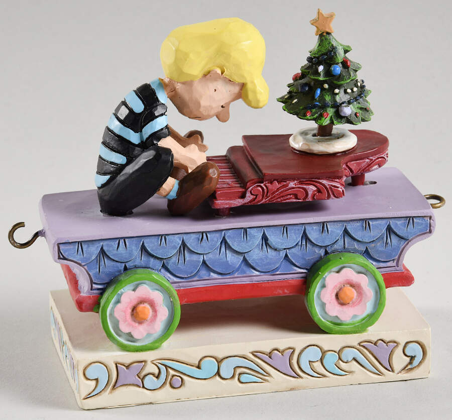 Peanuts Christmas Train Christmas Concerto-Schroeder  - No Box by Jim Shore-1