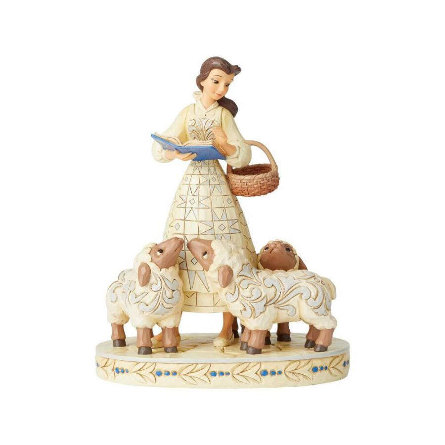 Beauty & the Beast-Disney Traditiions Bookish Beauty-White Woodland - Boxed by Jim Shore-1