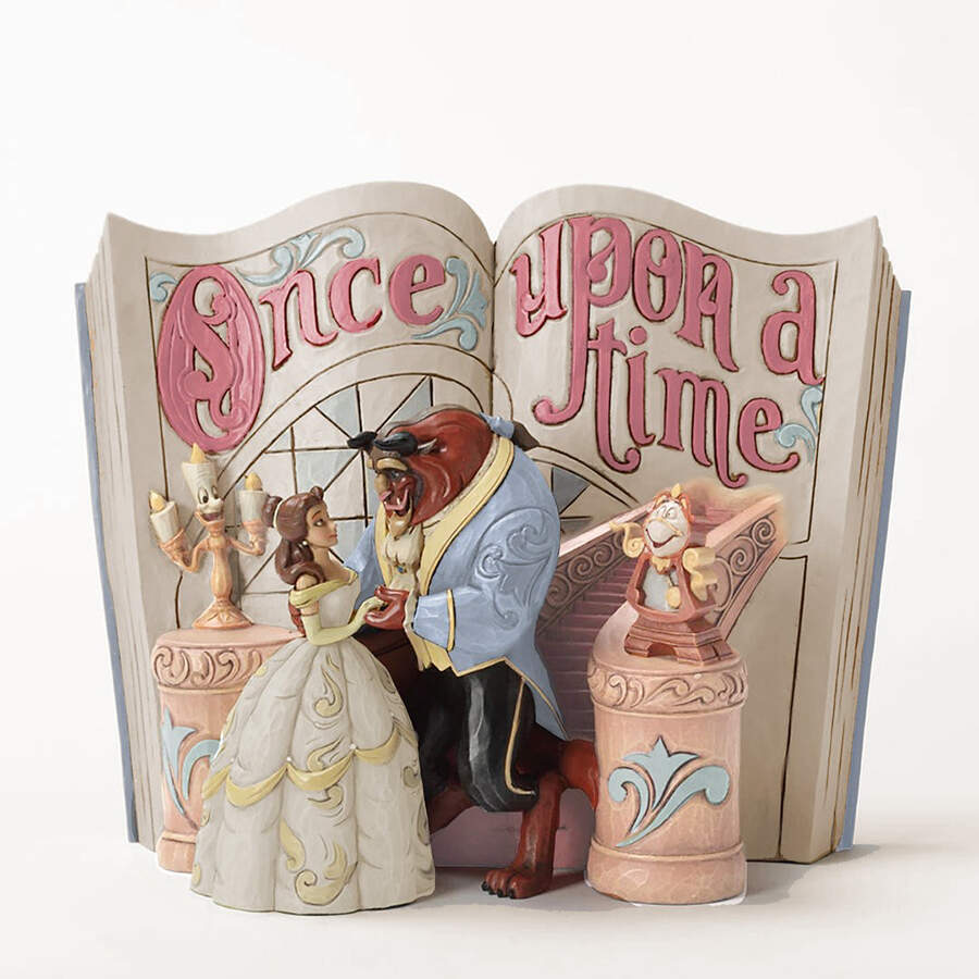 Beauty & the Beast-Disney Traditiions Love Endures - Storybook White Woodland - Boxed by Jim Shore-1