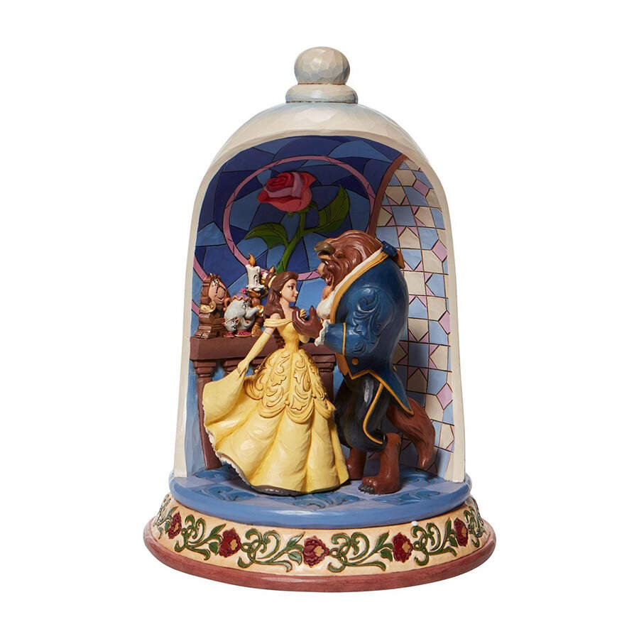 Beauty & the Beast-Disney Traditiions Enchanted Love-30th Anniversary - No Box by Jim Shore-1