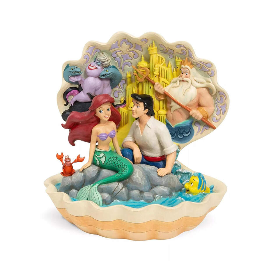 Little Mermaid - Disney Traditions Seashell Scenario - Boxed by Jim Shore-1