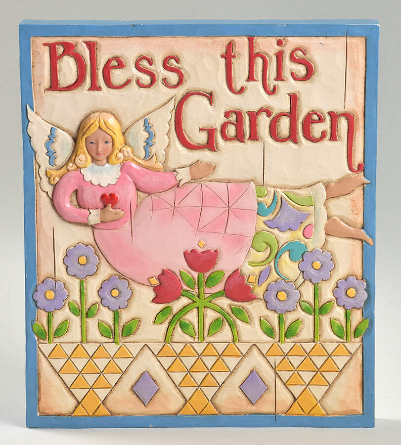 Garden Wall Plaques Angel - Boxed by Jim Shore-1