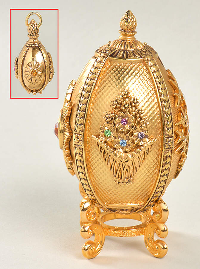 Imperial Treasures Four Seasons Egg With Charm - No Box by Joan Rivers Worldwide-1