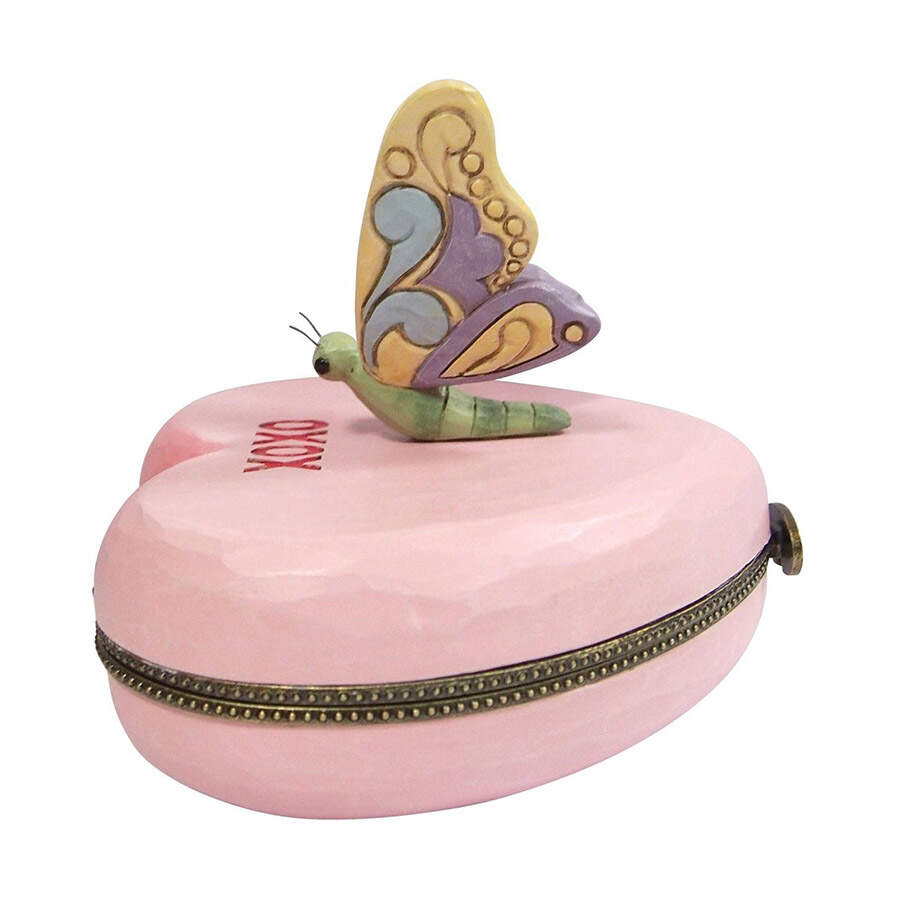 Sweethearts Collection Fluttering Treasures Trinket Box - Boxed by Jim Shore-1