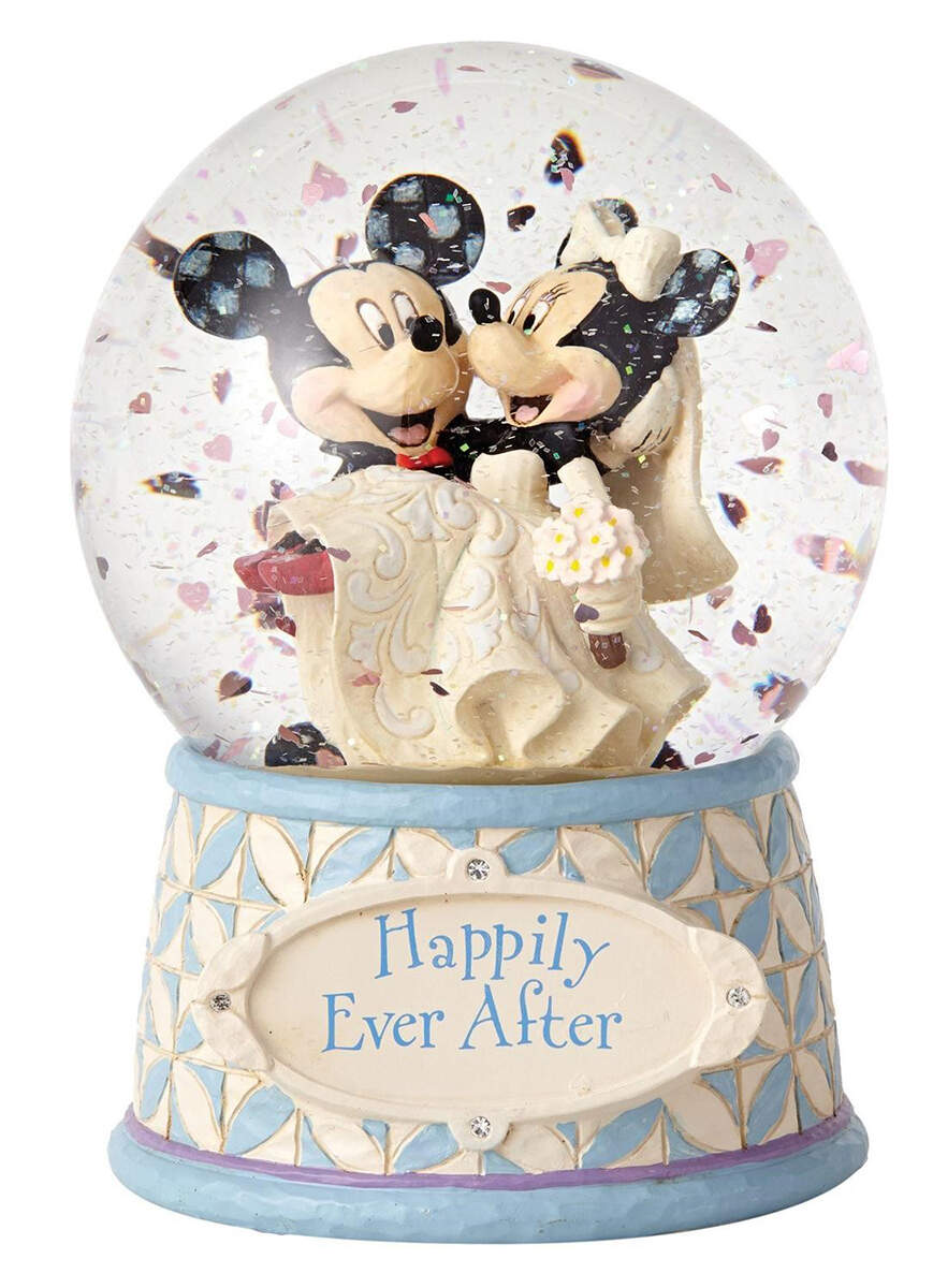 Disney Traditions Snowglobes Happily Ever After-Mickey & Minnie - Boxed by Jim Shore-1
