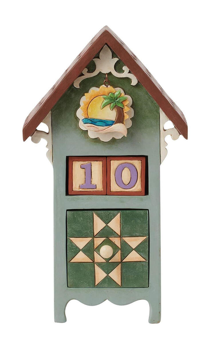 A Year Unfolds Perpetual Calendar Birdhouse With 12 Month Ornaments - No Box by Jim Shore-1