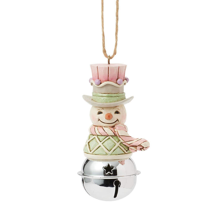 Heartwood Sweets Jingle Bell Snowman Ornament - Boxed by Jim Shore-1