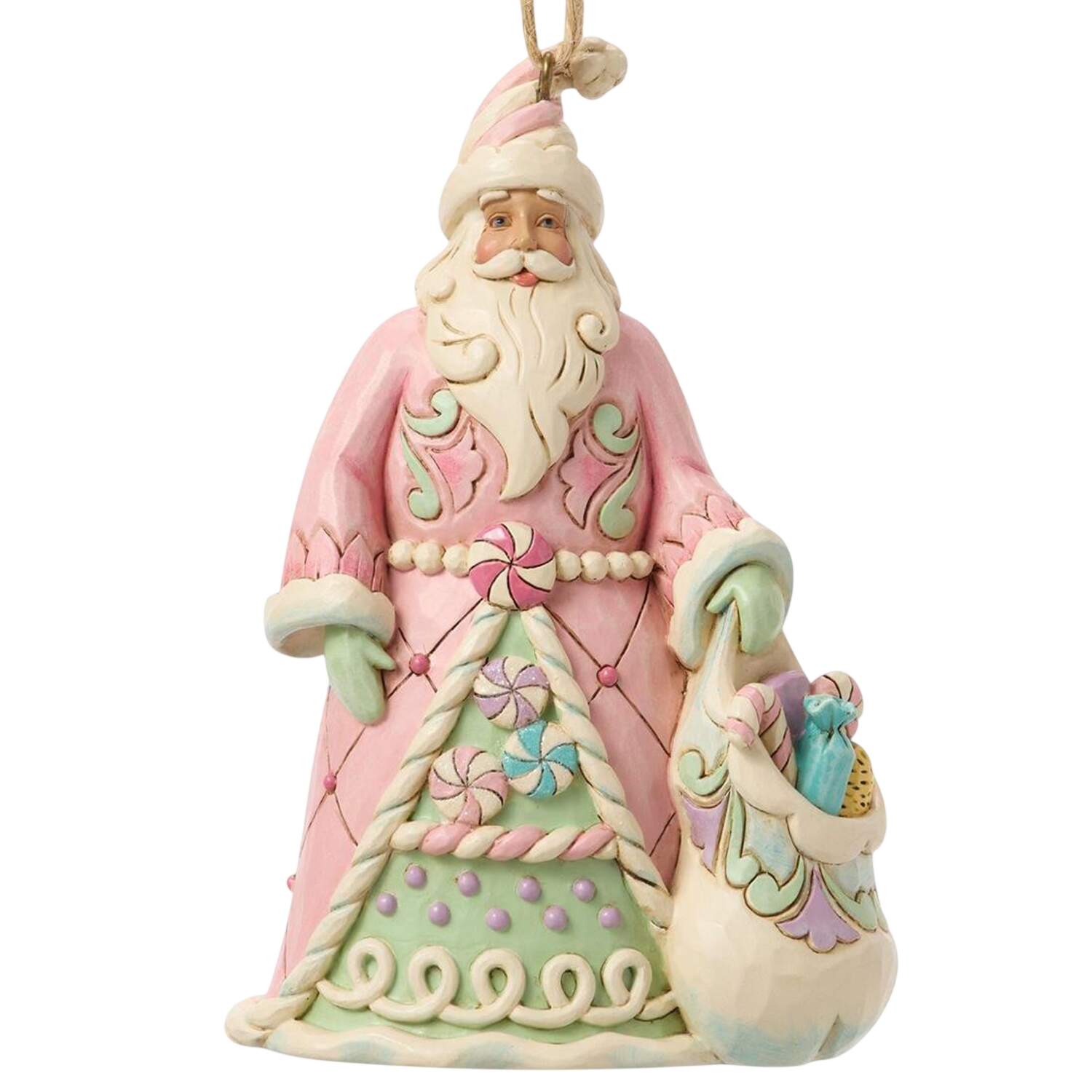 Heartwood Sweets Bag Of Candy Santa Ornament - Boxed by Jim Shore-1