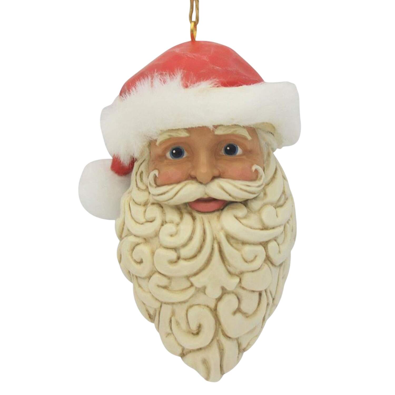 Santa Ornaments Large Santa Head - Boxed by Jim Shore-1