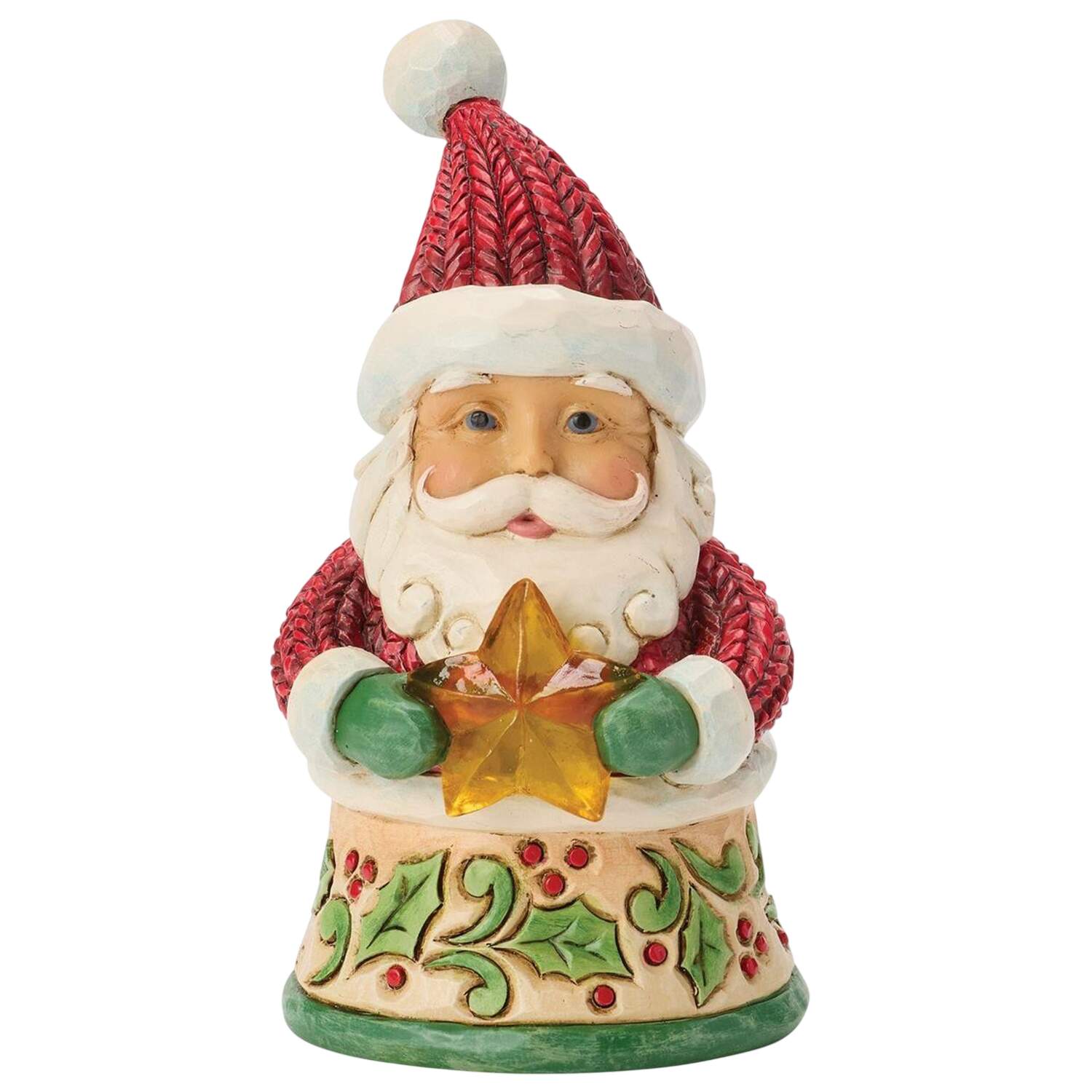 Christmas Minis Mini Santa Holding Star - No Box by Jim Shore-1