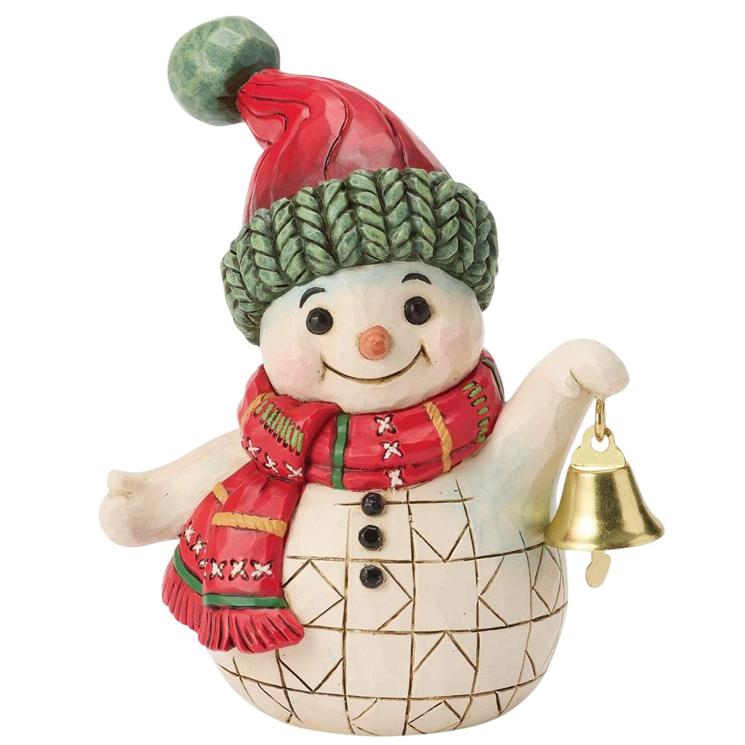Christmas Minis Mini Snowman Holding Bell - Boxed by Jim Shore-1