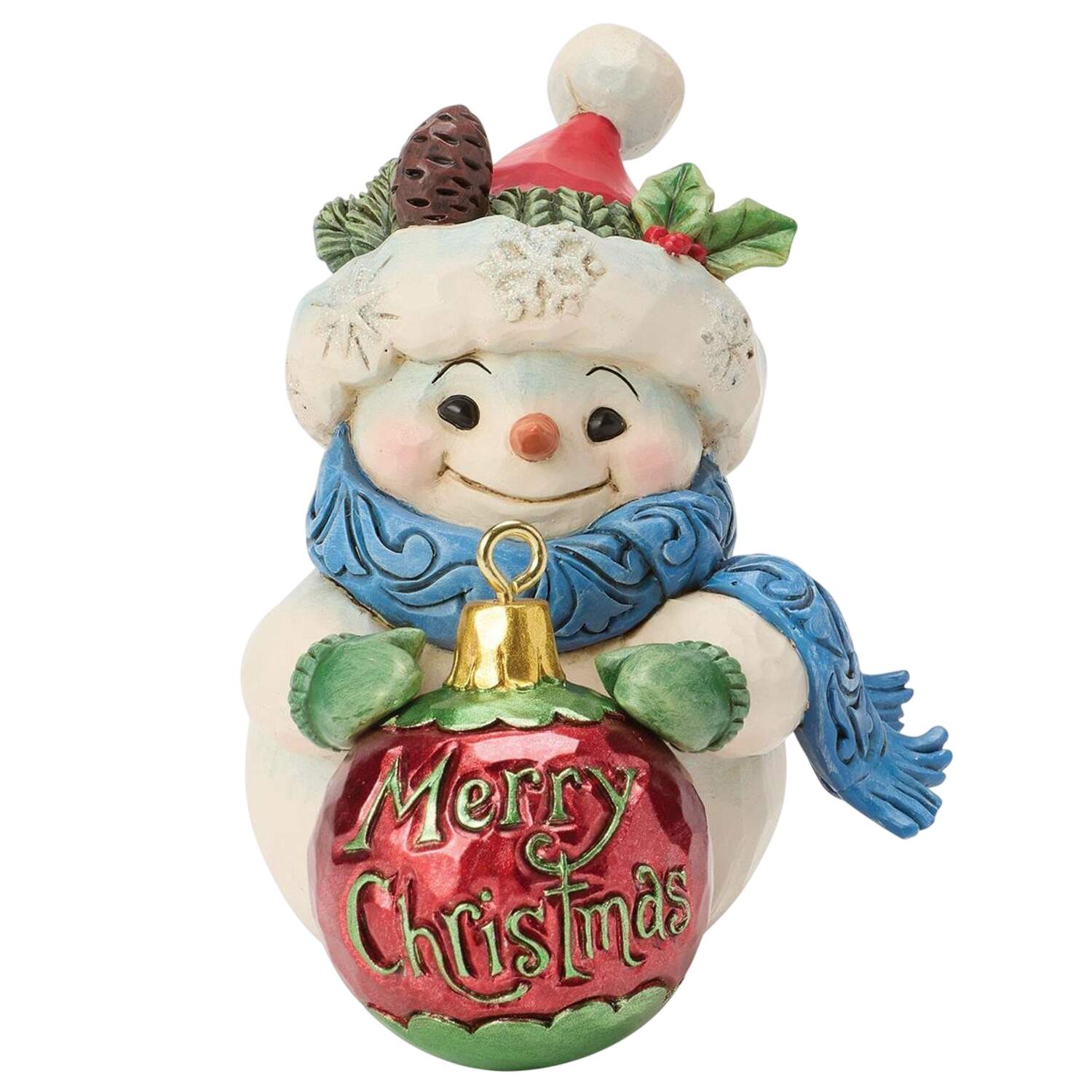 Christmas Minis Mini Snowman With Ball Ornament - Boxed by Jim Shore-1