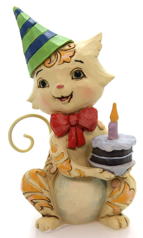 Occasion Minis Mini Birthday Cat - Boxed by Jim Shore-1
