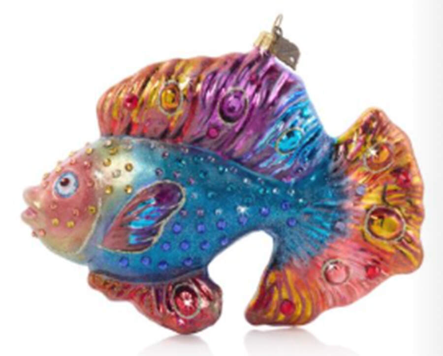 Coastal Ornament Collection Fancy Fish-Jewel - Boxed by Jay Strongwater-1