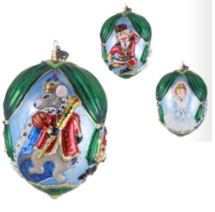 Holiday Ornament Collection Nutcracker Suite Egg - Boxed by Jay Strongwater-1