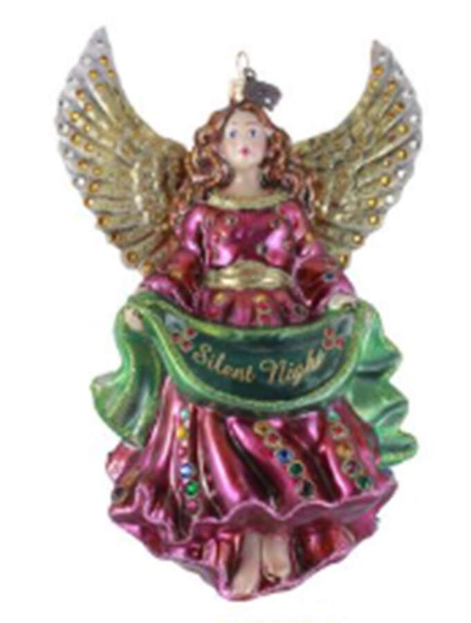 Holiday Ornament Collection Silent Night Angel - No Box by Jay Strongwater-1