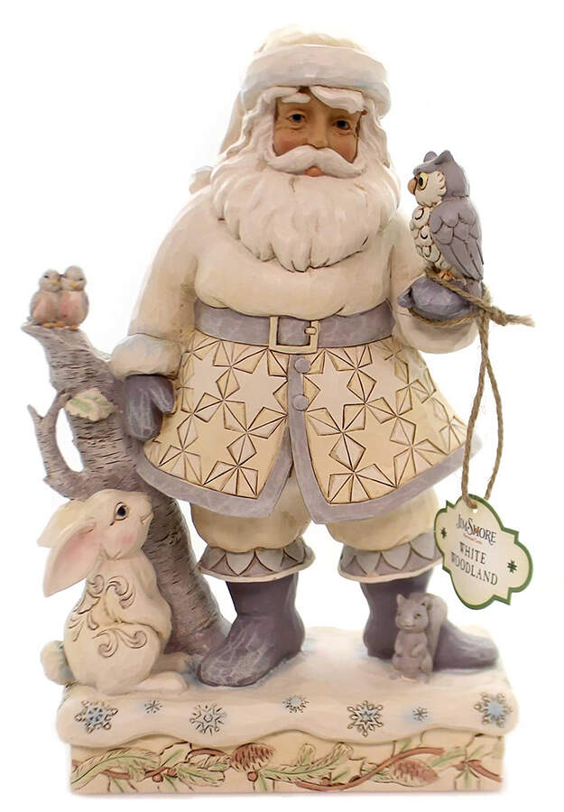 White Woodland Santas Friends For All Seasons - Boxed by Jim Shore-1