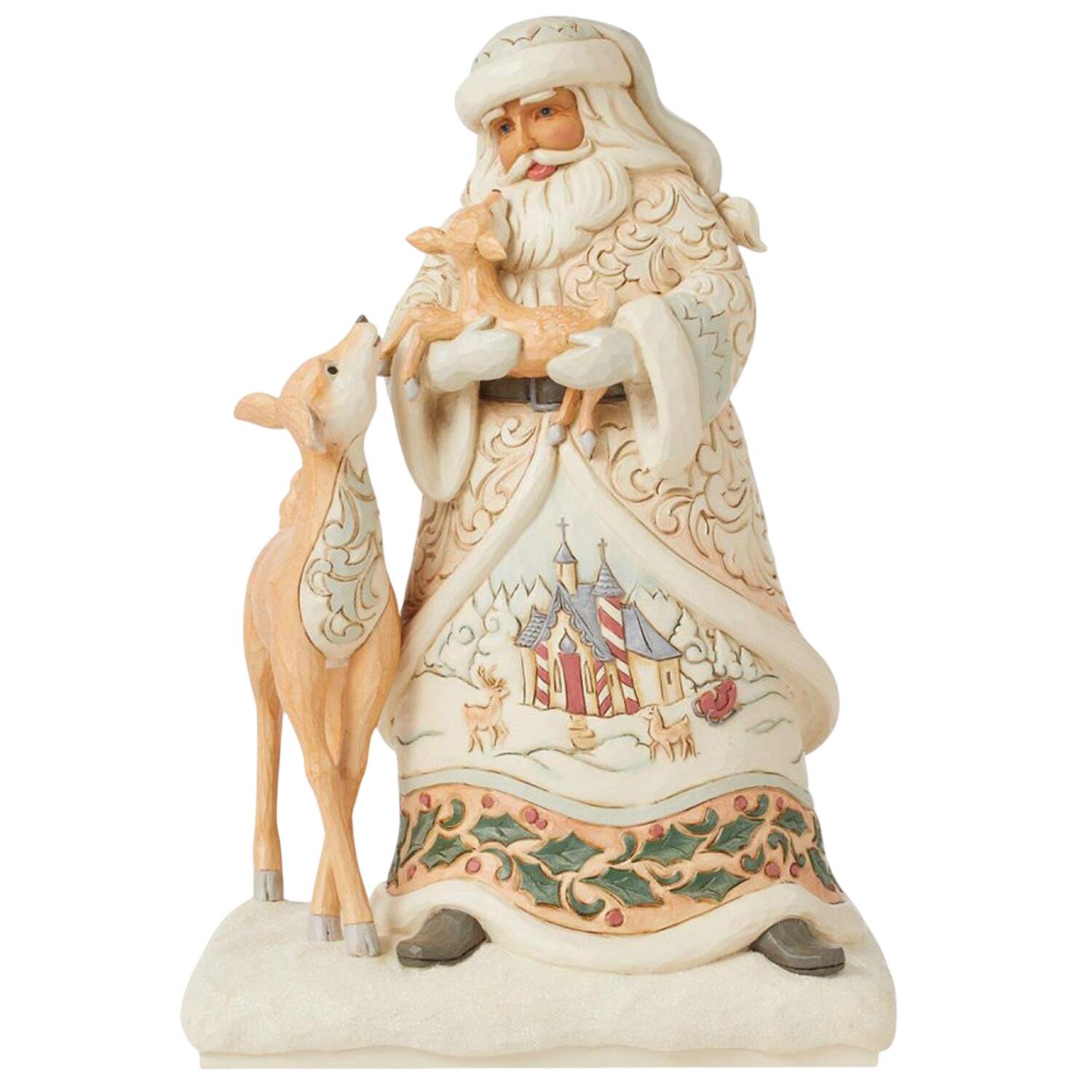 White Woodland Santas Believe In Kindness - No Box by Jim Shore-1