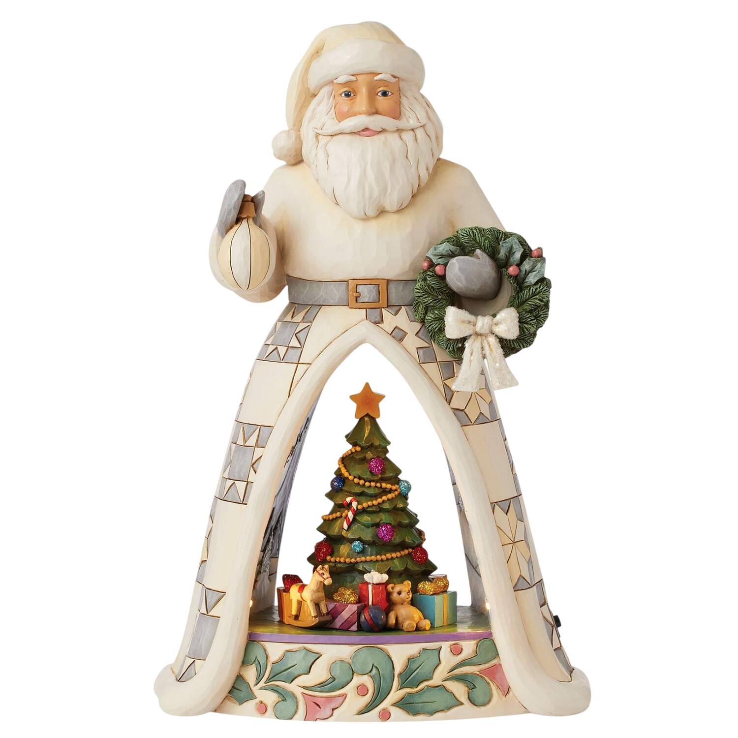 White Woodland Santas Scenic Santa - Boxed by Jim Shore-1