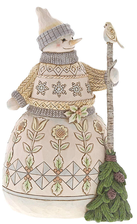 White Woodland Snowman Greetings From The Woods - Boxed by Jim Shore-1