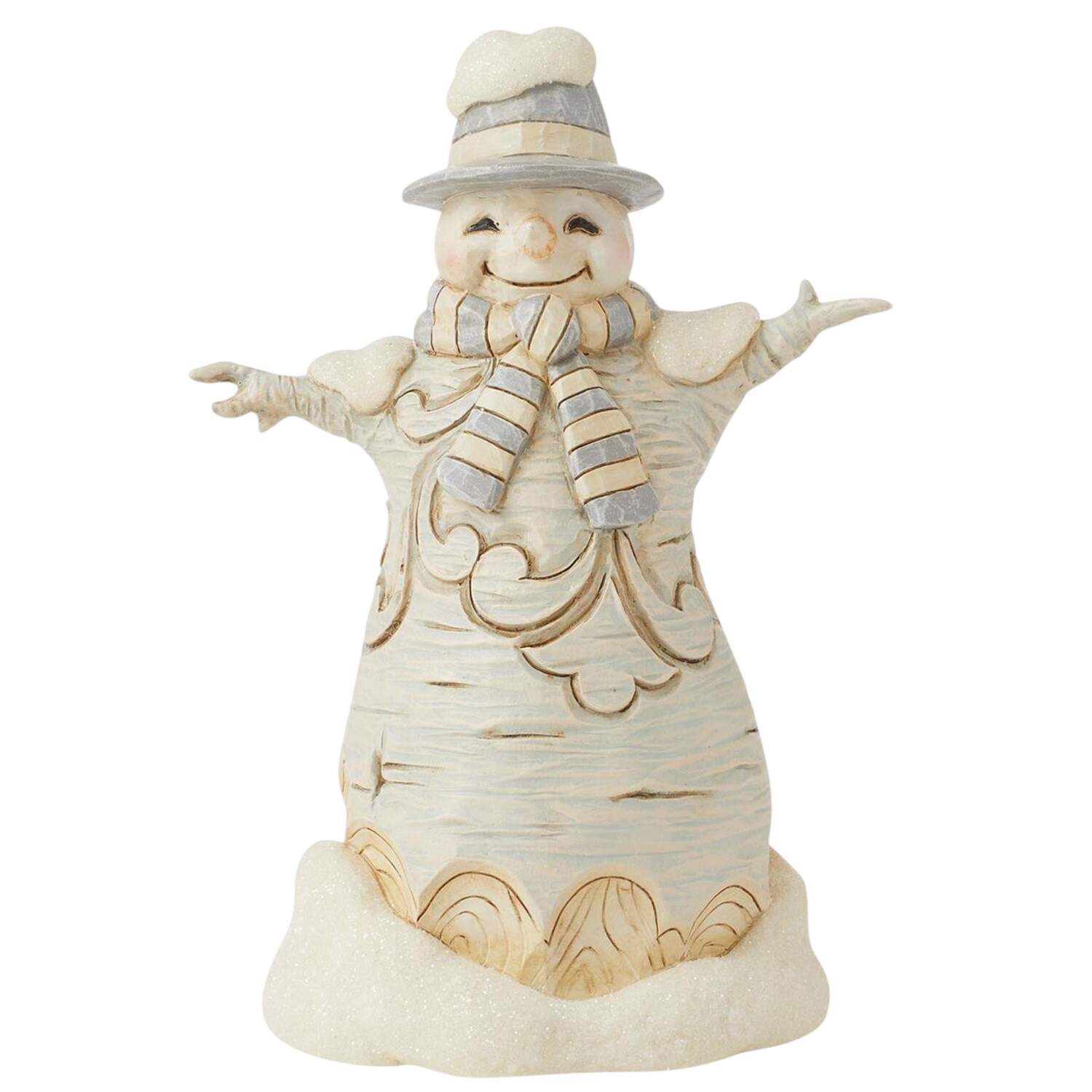 White Woodland Snowman Forest Flurries - No Box by Jim Shore-1