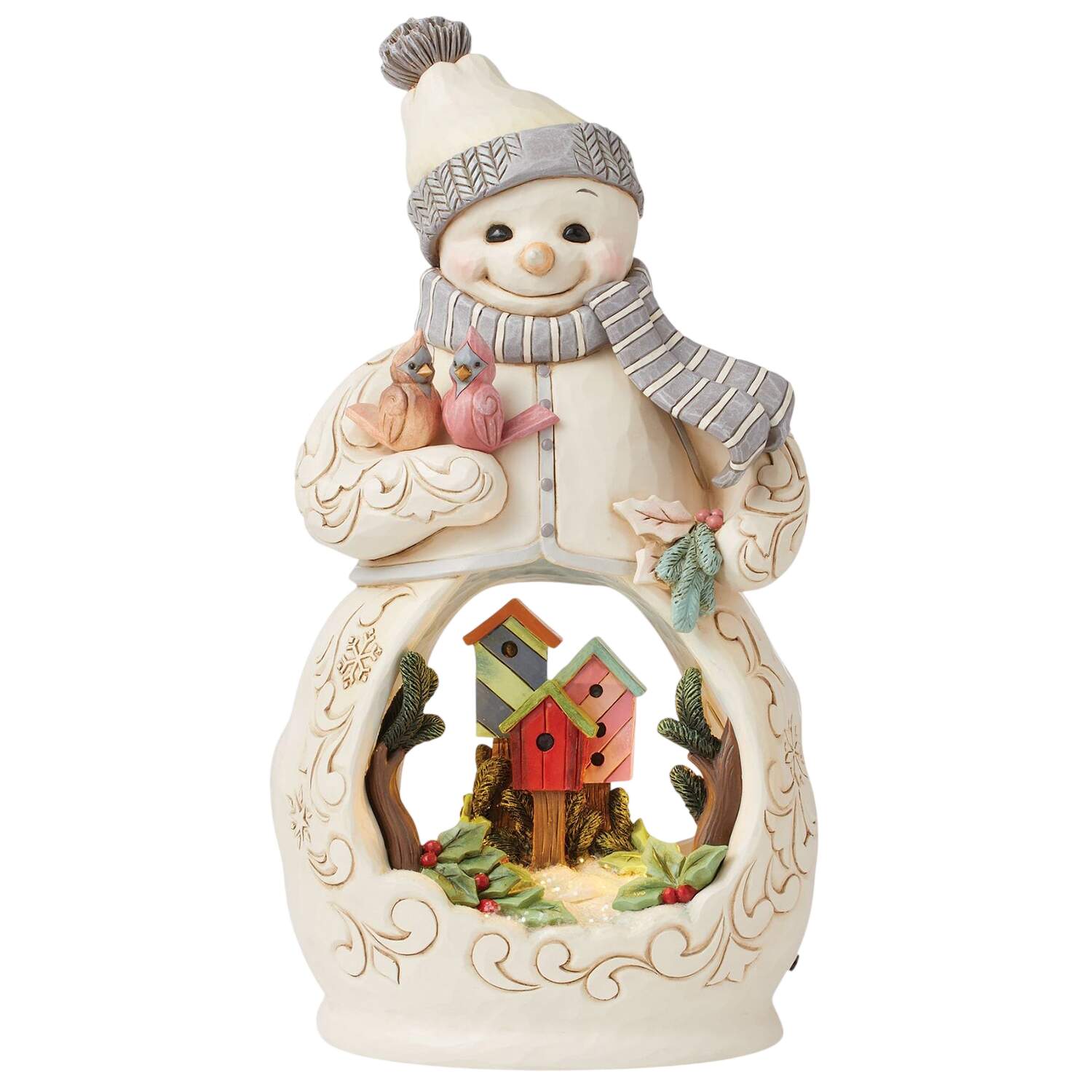 White Woodland Snowman Let Nature Sing - Boxed by Jim Shore-1