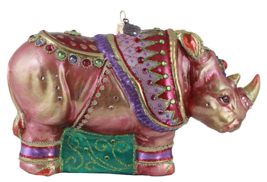 Love Ornament Collection Elegant Rhino - Boxed by Jay Strongwater-1