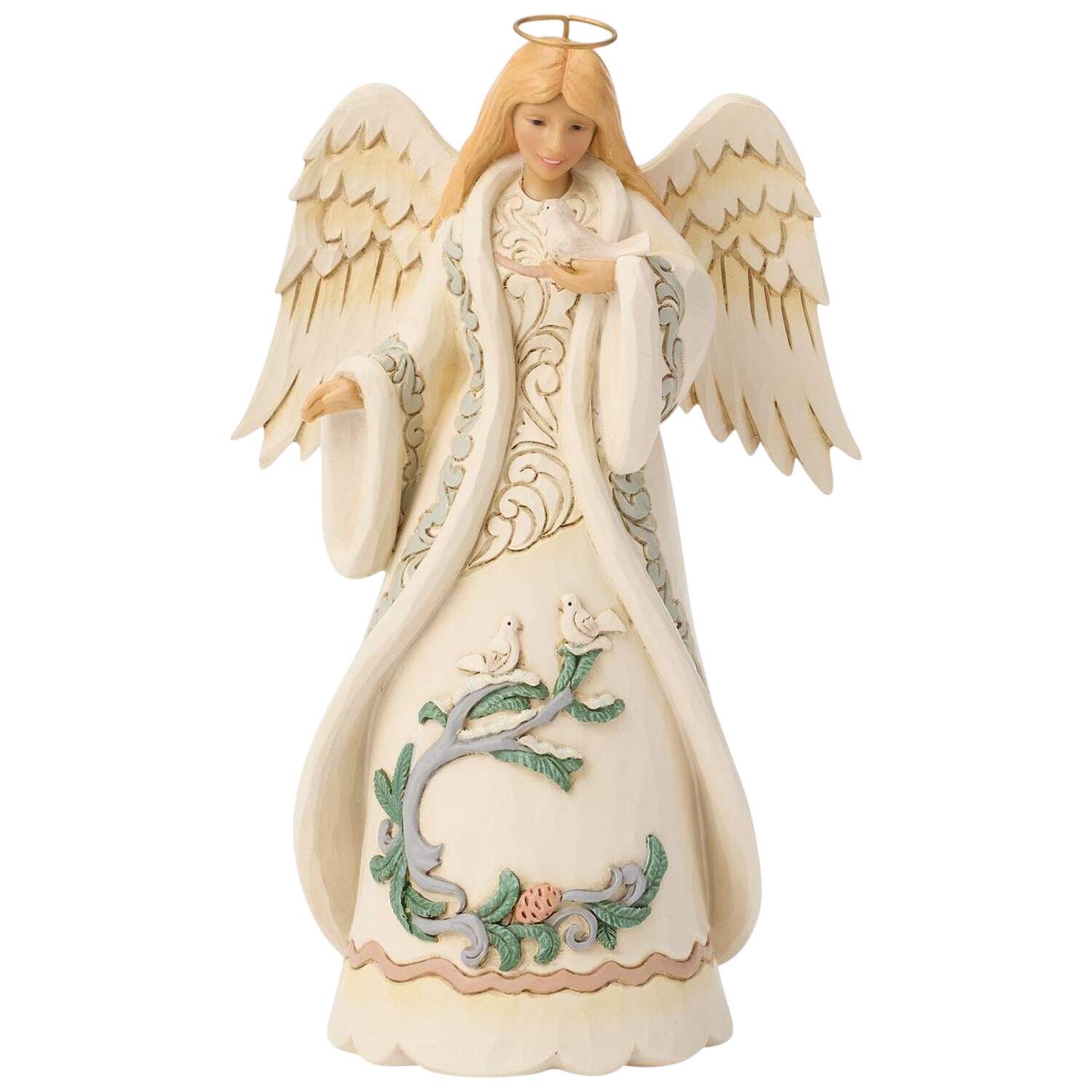 White Woodland Angels & Religious Whispers Of Winter - No Box by Jim Shore-1