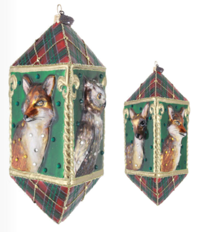 Woodland Ornament Collection Plaid Woodland Animals - Boxed by Jay Strongwater-1
