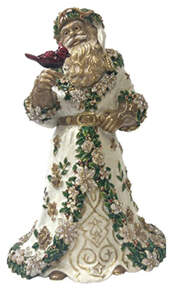 Holiday Decor Figurine Collection Pierre Santa Claus Floral Santa - Boxed by Jay Strongwater-1