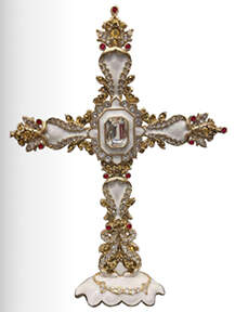Holiday Decor Figurine Collection Francis Jeweled Cross - No Box by Jay Strongwater-1