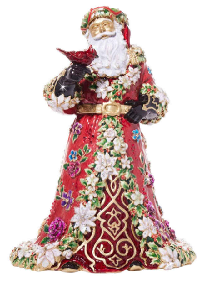 Holiday Decor Figurine Collection Floral Santa - No Box by Jay Strongwater-1
