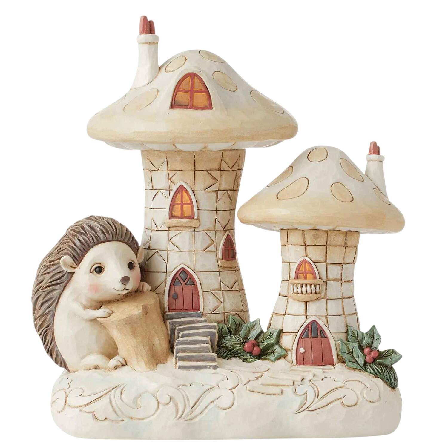 White Woodland Animals Holiday Wishes From Our Home To Yours - No Box by Jim Shore-1