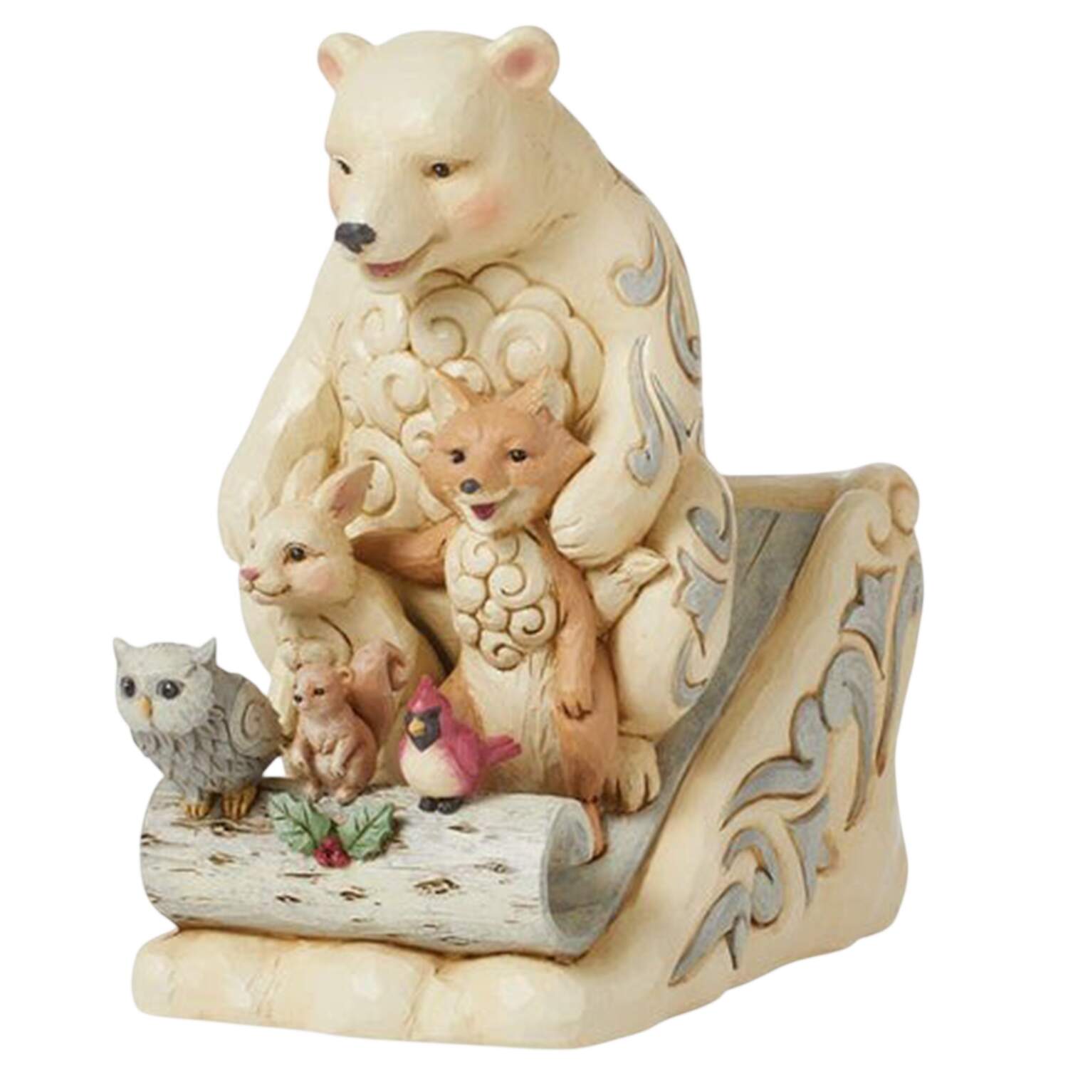 White Woodland Animals Snowbuddies - Boxed by Jim Shore-1